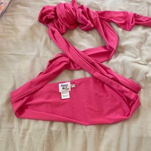 Princess Polly wrap top in hot pink